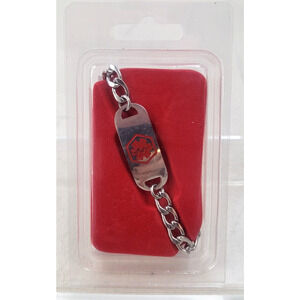 Medline Heart Patient Medical ID Bracelet Stainless Steel Emergency